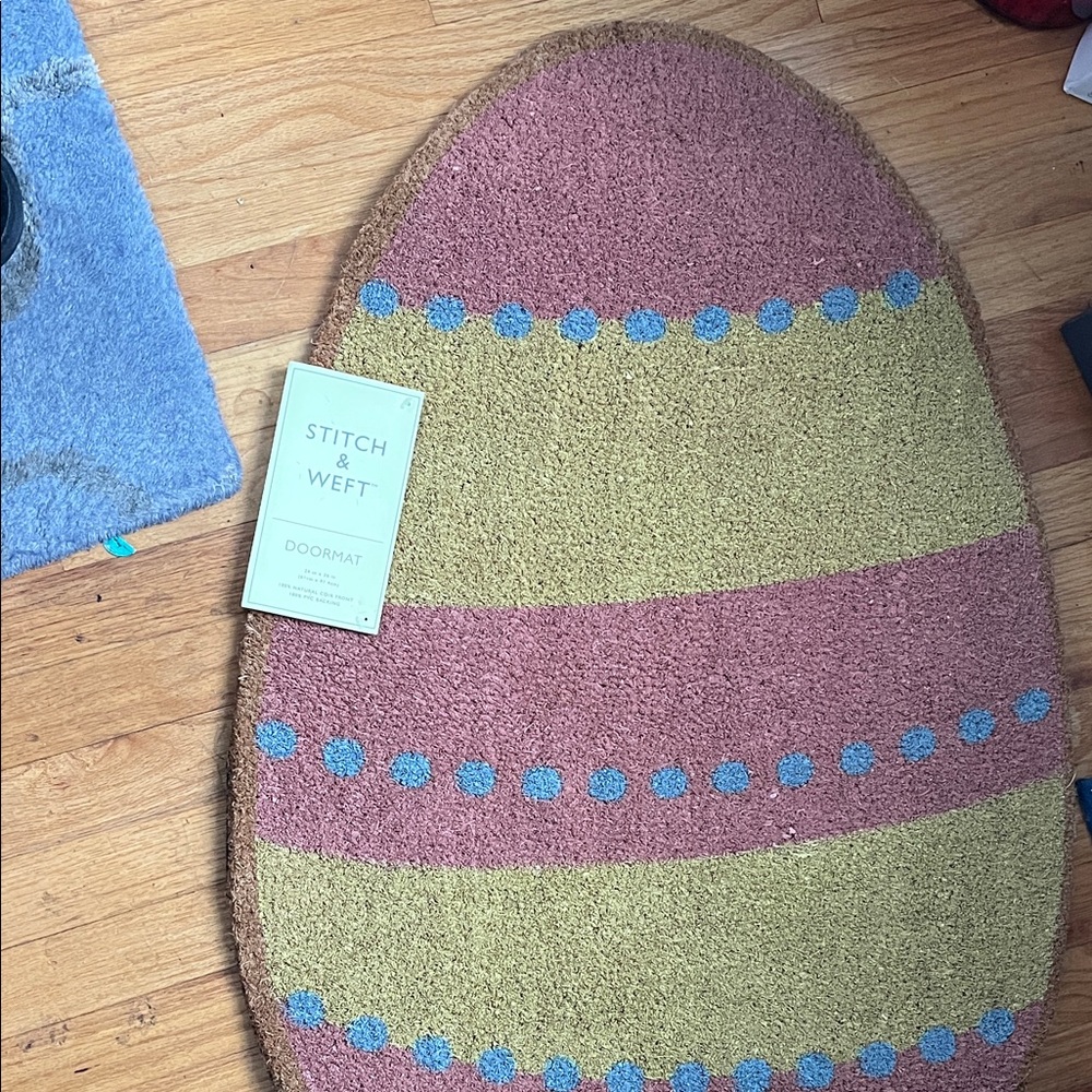 Easter Egg Doormat - Pink, Yellow, Blue